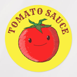 Cute Cartoon Tomato Labels
