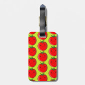 Cute Cartoon Tomato Pattern Bagagelabel (Achterkant verticaal)