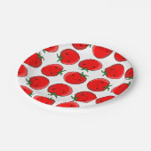 Cute Cartoon Tomato Pattern Papieren Bordje (Gekanteld)