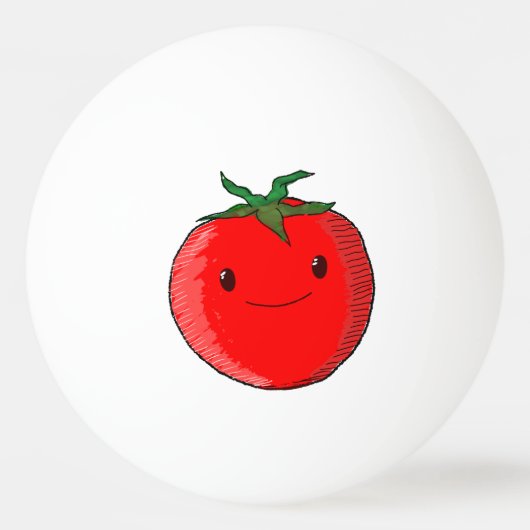 Cute Cartoon Tomato Pingpongballen (Voorkant)