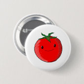 Cute Cartoon Tomato Ronde Button 5,7 Cm (Voorkant /achterkant)