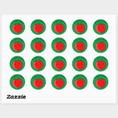 Cute Cartoon Tomato Ronde Sticker (Vel)