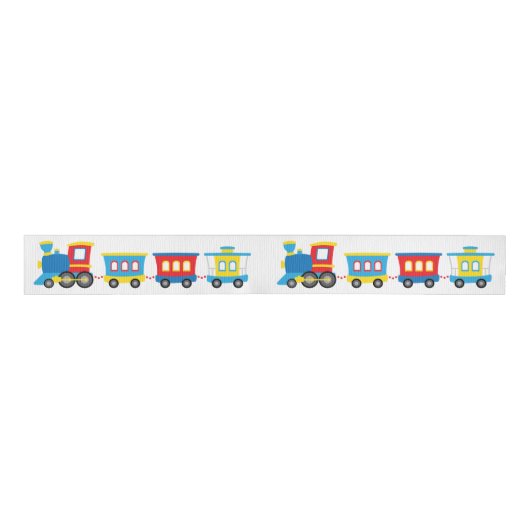 Cute Cartoon Train Grosgrain Lint (Voorkant)