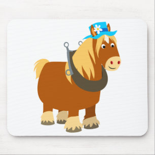 Cute Cartoon Trait Breton Horse Mousepad Muismat