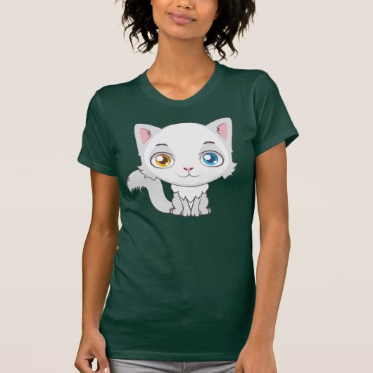 Cute Cartoon Turkey Angora ate T-shirt (Voorkant)