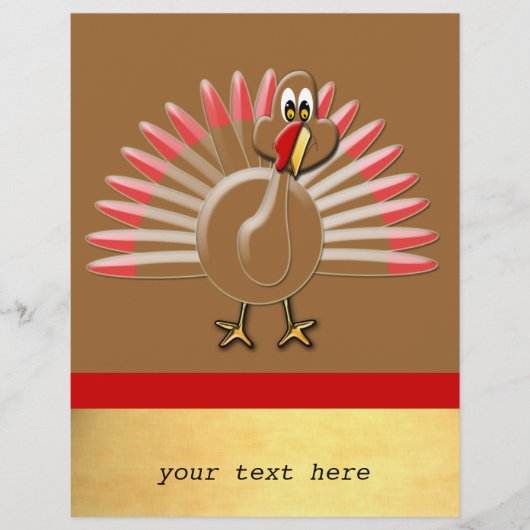 Cute Cartoon Turkey Business Flyer (Voorkant)