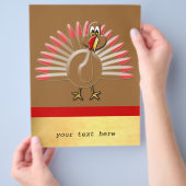 Cute Cartoon Turkey Business Flyer (Hand)