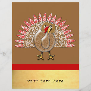 Cute Cartoon Turkey Business Flyer