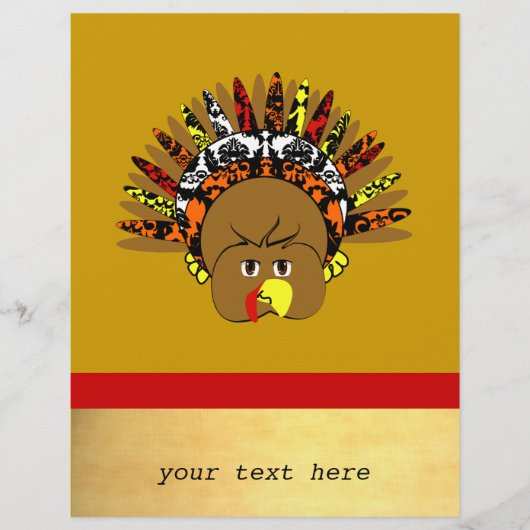 Cute Cartoon Turkey Business Flyer (Voorkant)