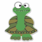Cute Cartoon Turtle Sticker (Voorkant)