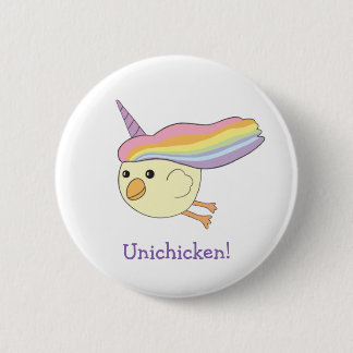 Cute Cartoon Unichicken Button