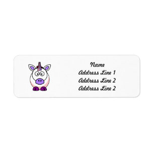 Cute Cartoon Unicorn Etiket