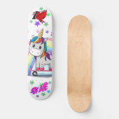 Cute cartoon unicorn skateboard (Voorkant)