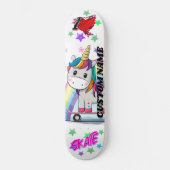 Cute cartoon unieke unicorn skateboard (Voorkant)