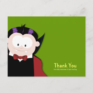Cute Cartoon Vampire Flat Hartelijk dank Bedankkaart