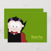 Cute Cartoon Vampire Flat Hartelijk dank Bedankkaart (Voorkant / Achterkant)