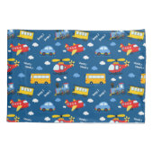 Cute Cartoon Vehicles Pattern  Kussensloop (Achterkant)