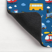 Cute Cartoon Vehicles Pattern Muismat (Hoek)