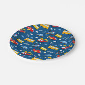 Cute Cartoon Vehicles Pattern  Papieren Bordje (Gekanteld)