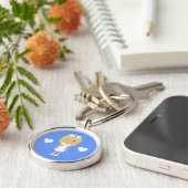 Cute Cartoon verpleegsters en hart  Sleutelhanger (Zijkant)