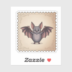 Cute Cartoon Vleermuis Halloween Postzegel Sticker