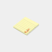 Cute Cartoon Vos Dier Lined 3x3 Post-it® Notes (Schuin)