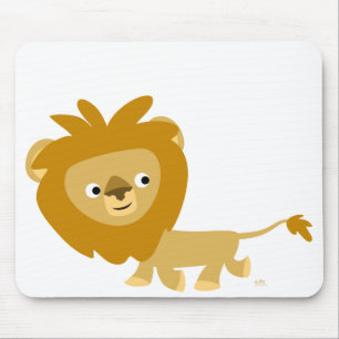 Cute Cartoon Walking Lion Mousepad Muismat