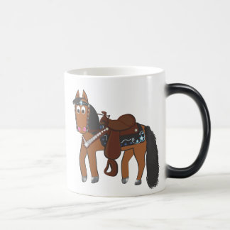 Cute Cartoon Western paard Magische Mok