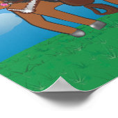 Cute Cartoon Western paard Poster (Hoek)