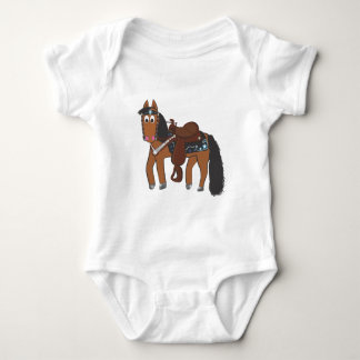 Cute Cartoon Western paard Romper