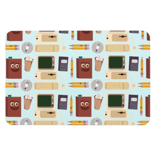 Cute Cartoon Writing Tools Deluxe Mega Magnet Magneet (Horizontaal)