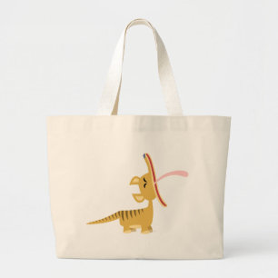 Cute Cartoon Yawning Thylacine Bag Grote Tote Bag