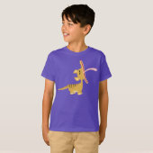 Cute Cartoon Yawning Thylacine Kinder T-Shirt (Voorkant volledig)