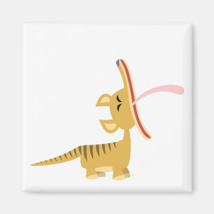 Cute Cartoon Yawning Thylacine Magnet Magneet