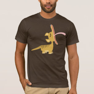 Cute Cartoon Yawning Thylacine T-Shirt