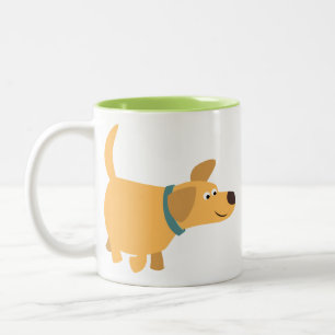 Cute Cartoon Yellow Labrador Mok