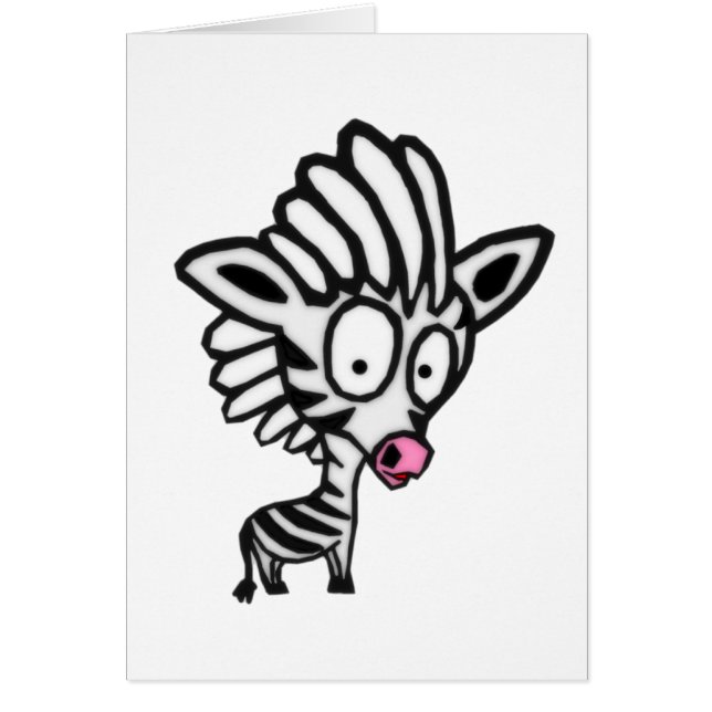 Cute Cartoon Zebra (Voorkant)