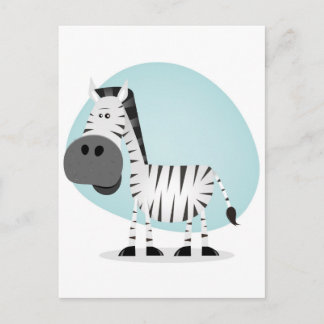 Cute Cartoon Zebra Briefkaart