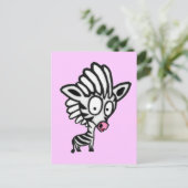 Cute Cartoon Zebra Briefkaart (Staand voorkant)