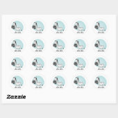 Cute Cartoon Zebra Ronde Sticker (Vel)
