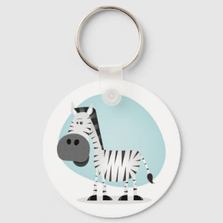 Cute Cartoon Zebra Sleutelhanger