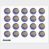 Cute Cartoon Zee Lion Ronde Sticker (Vel)