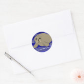 Cute Cartoon Zee Lion Ronde Sticker (Envelop)