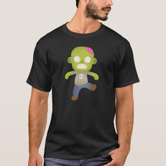 Cute Cartoon Zombie T-shirt (Voorkant)