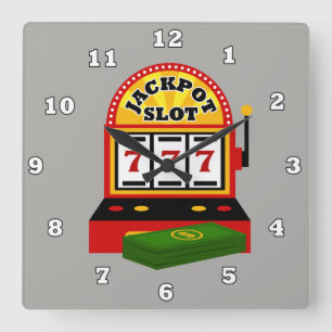 Cute Casino machine Jeu décor horloge