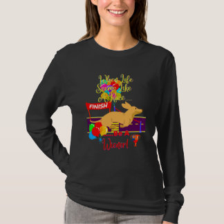 CUTE  CASUAL DACHSHUND WHEN LIFE SEEMS LIKE A RACE T-SHIRT