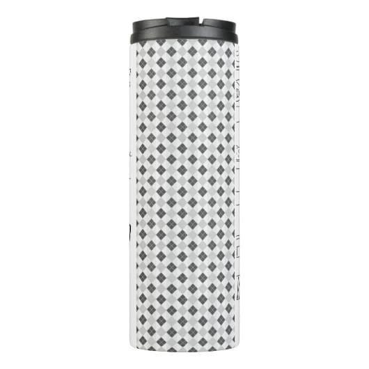 Cute Cat and Coffee Lover Personalized Thermosbeker (Achterkant)