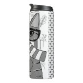 Cute Cat and Coffee Lover Personalized Thermosbeker (Geroteerd rechts)