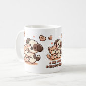 Cute Cat and Dog Hug - Adorable Friendship Mug (Devant gauche)