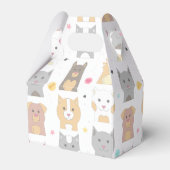 Cute Cat and Dog Pattern Bedankdoosjes (Voorkant Zijde)